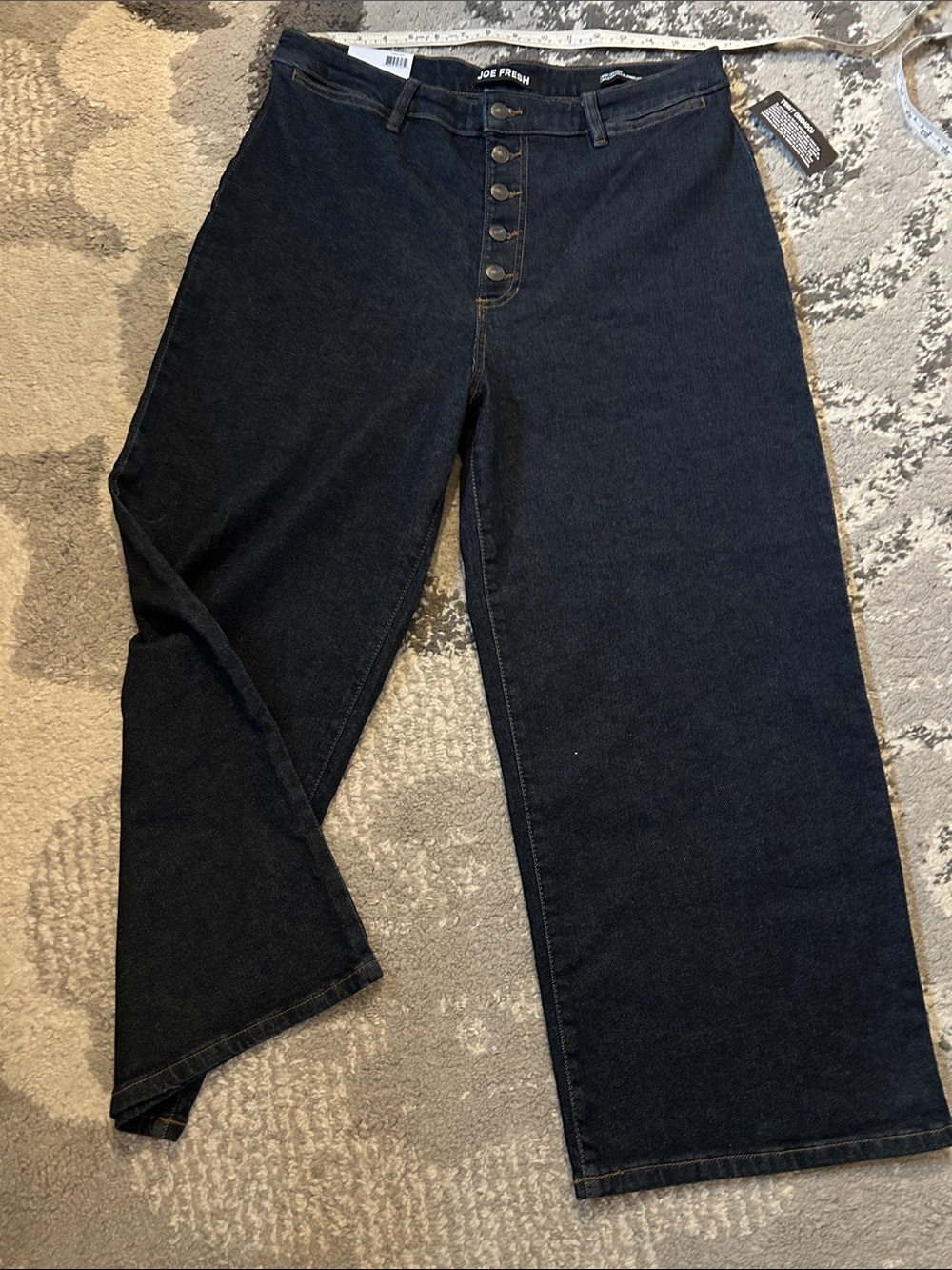 Joe Fresh Wide Leg Jeans with Button-Fly